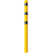 Bollard | steel tube  152 x 3,2 mm | yellow / black | stationary, for casting in concrete | total length: 2000 mm | with welded steel cap